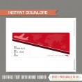 Editable Airplane Boarding Pass (Red)